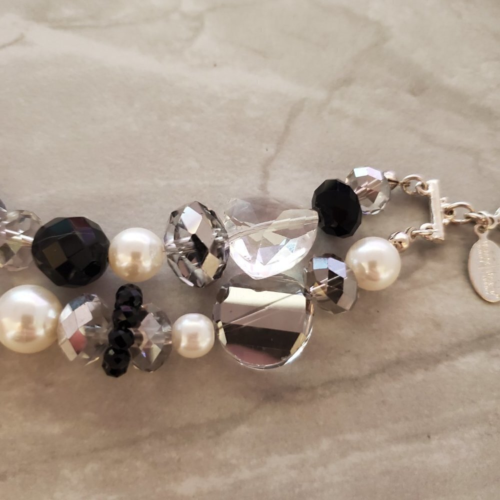 💕 WHBM Beaded Beaded Double Strand Pearl Faceted Bracelet 💕 - Picture 7 of 9